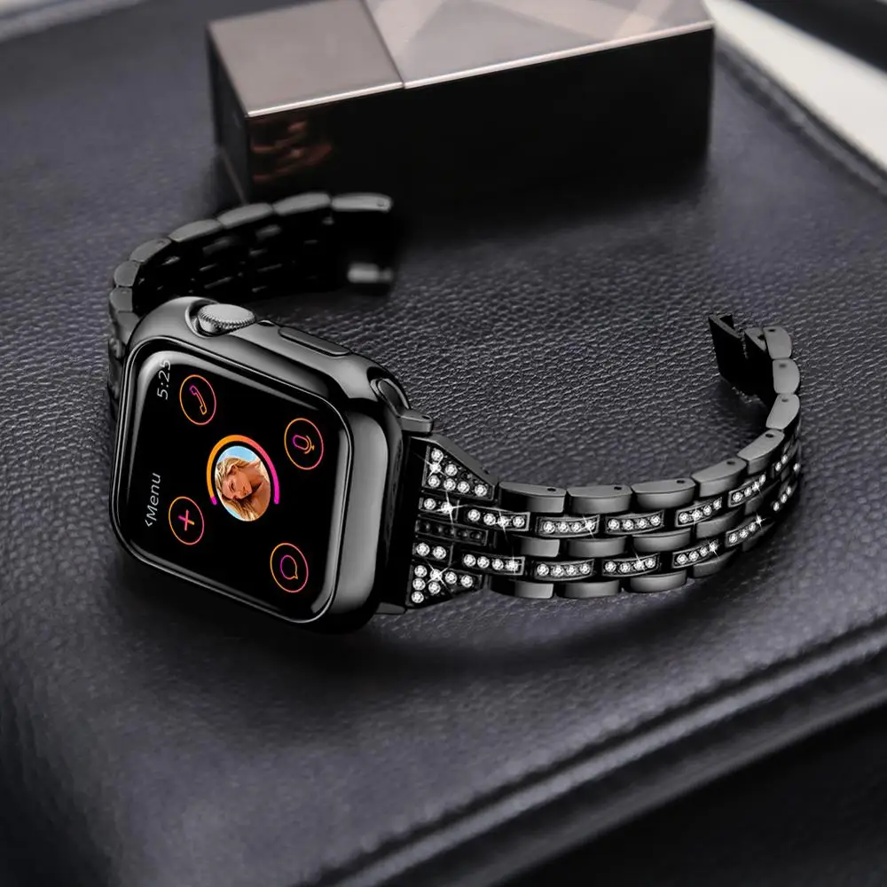 Браслет из нержавеющей стали для Apple Watch Band 5 4 3 2 1 44 мм 40 42 38 мм|Ремешки часов| |