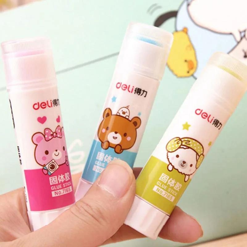 Cartoon Bear Solid Glue Cute Kawai School Glue Stick For Kids Decoration Scrapbooking Photo Album Stationery Office Supplies