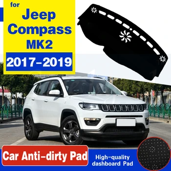 

For Jeep Compass 2017 2018 2019 MK2 Anti-Slip Mat Dashboard Cover Pad Sunshade Dashmat Protect Carpet Car Accessories 2nd Gen