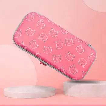 

Cute Cat Claw Pattern Storage Bag Portable Hard Shell Carrying Case for Switch Game Console Accessories