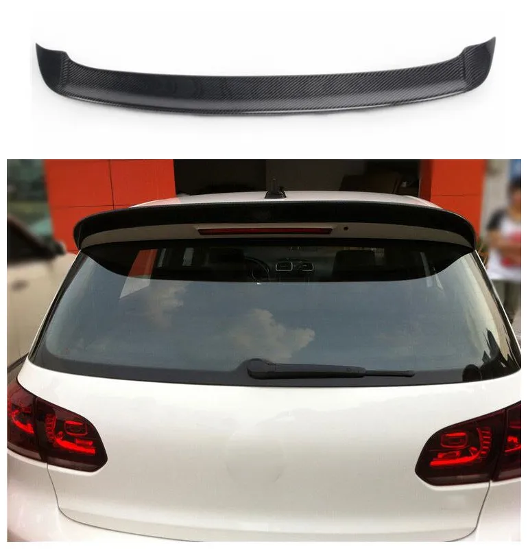 Карбоновое волокно задний багажник спойлер крыло подходит для Volkswagen Golf 6 MK6 VI R20 2010