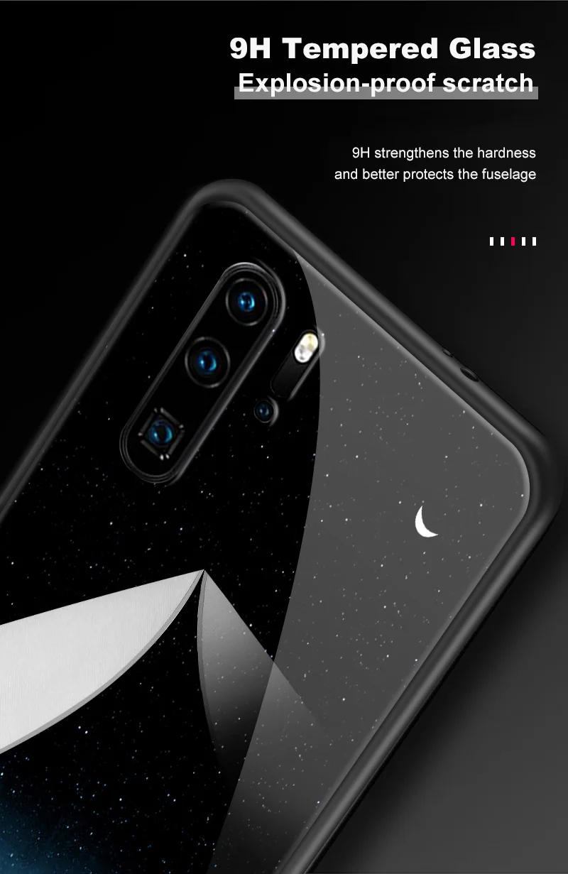 Для huawei P20 P30 Lite Plus Honor 6X чехол из закаленного стекла Nova3i P Smart Pro Y6 Y7 Prime Y9 Pro окрашенная темная сумка