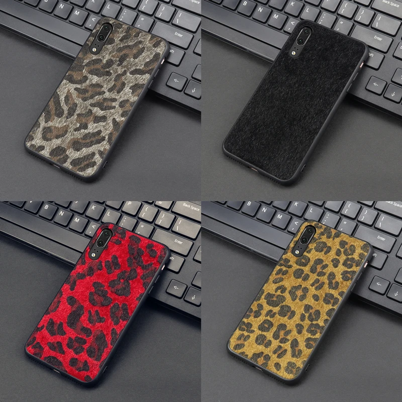 

For VIVO S1 Pro v17 Y9S Y98 Z6 iqoo 3 Case Luxury Leopard Print Fur Hairy soft Silicone Cover For VIVO V17 Pro S1 Pro