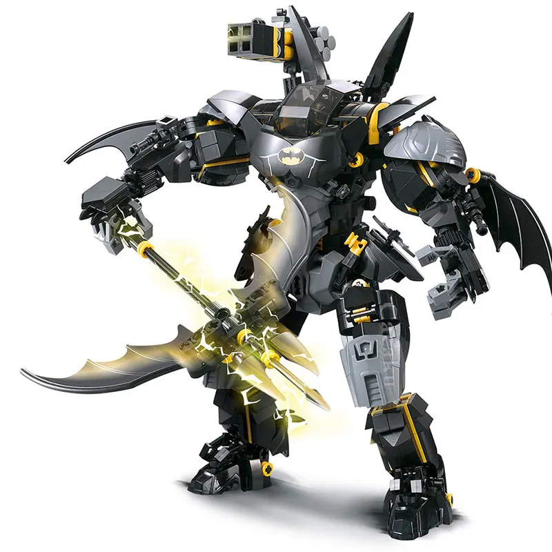 

Batman Blocks Hellbat Armor Set Batman Super Heroes Figures Model Building Blocks 1209 Piece Bricks Kids Christmas Gifts Toys