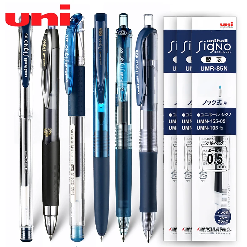 Japanese Uni Uniball Series Ink Blue Gel Pen Combination Waterbased