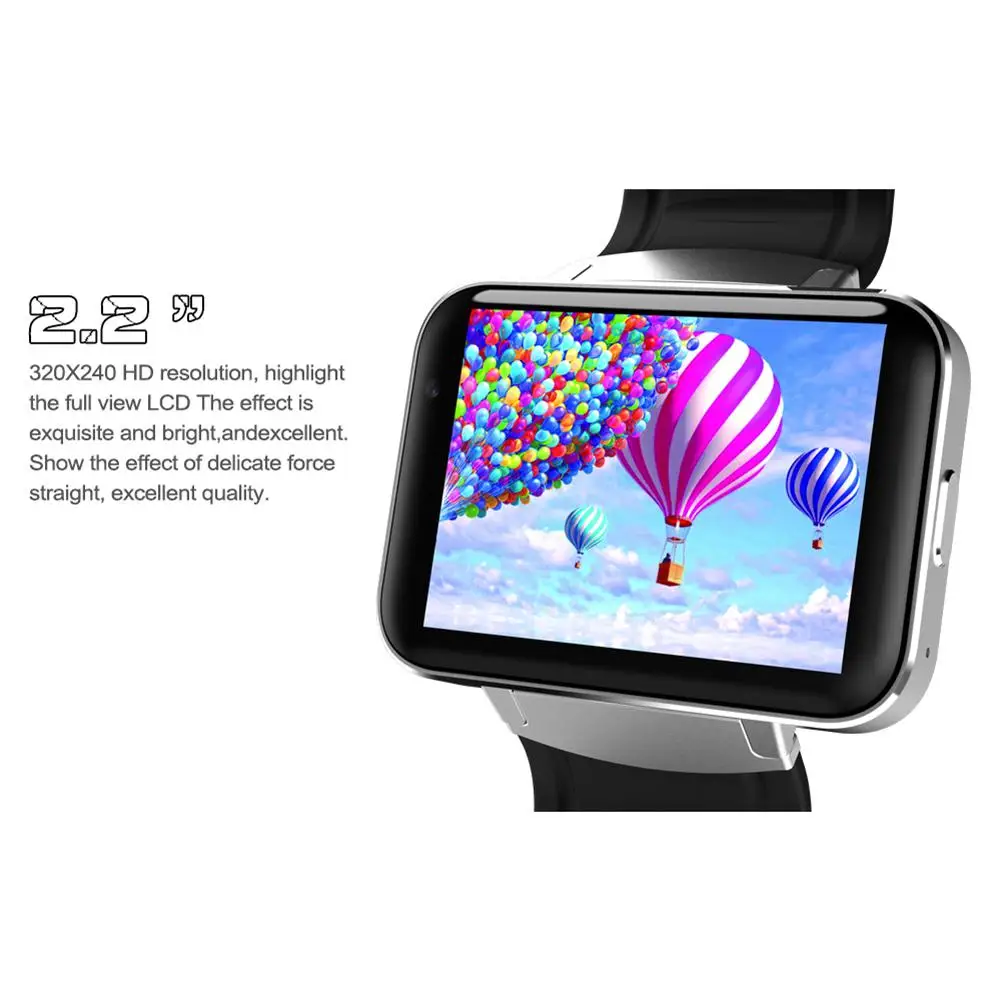 Смарт-часы 2,2 дюймов Android OS 3g Smartwatch MTK6572 двухъядерный 1,2 ГГц 512 Мб ОЗУ 4 Гб ПЗУ камера WCDMA gps R20