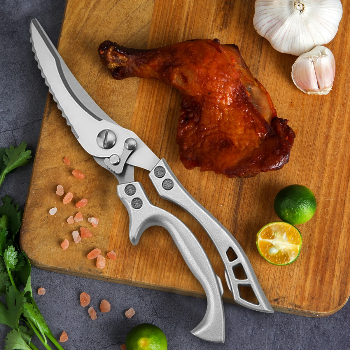 Kitchen Scissors Knife Stainless Steel Chicken Bone Meat Fish Shrimp  Multipurpose Vegetables Cutter Heavy Duty Poultry Shears - AliExpress