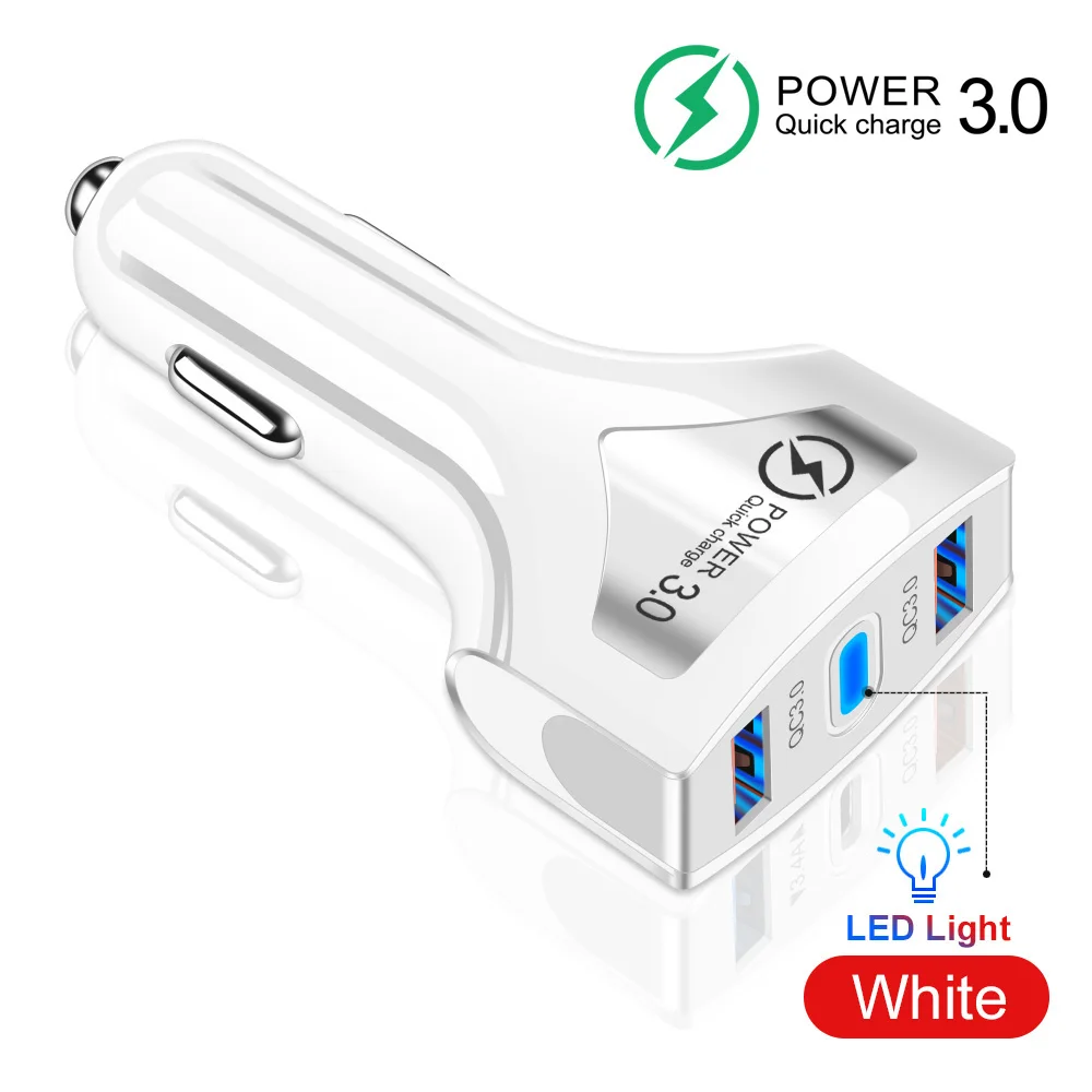 Suhach Quick Charge 3,0 USB Автомобильное зарядное устройство для Xiaomi Mi 9 huawei P30 Pro QC3.0 QC 3A быстрая PD автомобильное зарядное устройство для телефона - Тип штекера: 2 Ports QC3.0 Charge