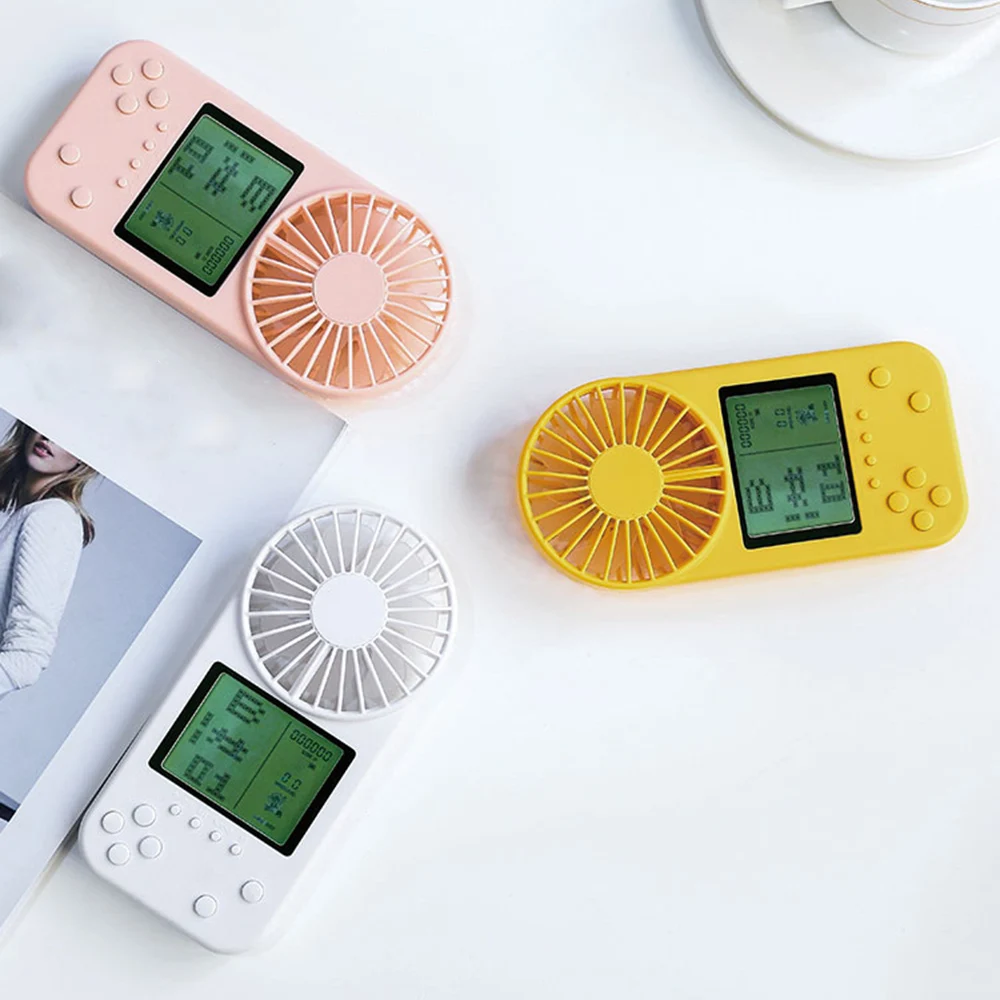 

New Portable Pocket Cooling Small Fan with Game Console USB Charge Handheld Cool Air Mini Fans Office Outdoor Home Air Cooler