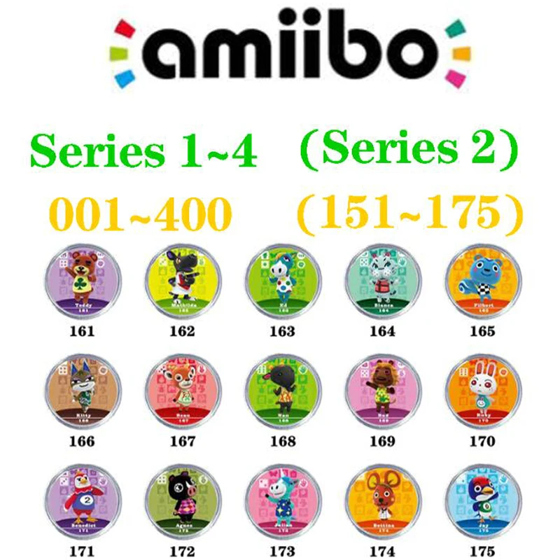 

Animal Crossing Card Amiibo Card Work for NS 3DS Games Series 2 (151 to 175)