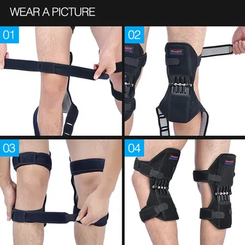 

2019 Knee Patella Strap Breathable Non-slip Power Lift Spring Force Knee Booster Tendon Brace Band Joint Support Knee Pads