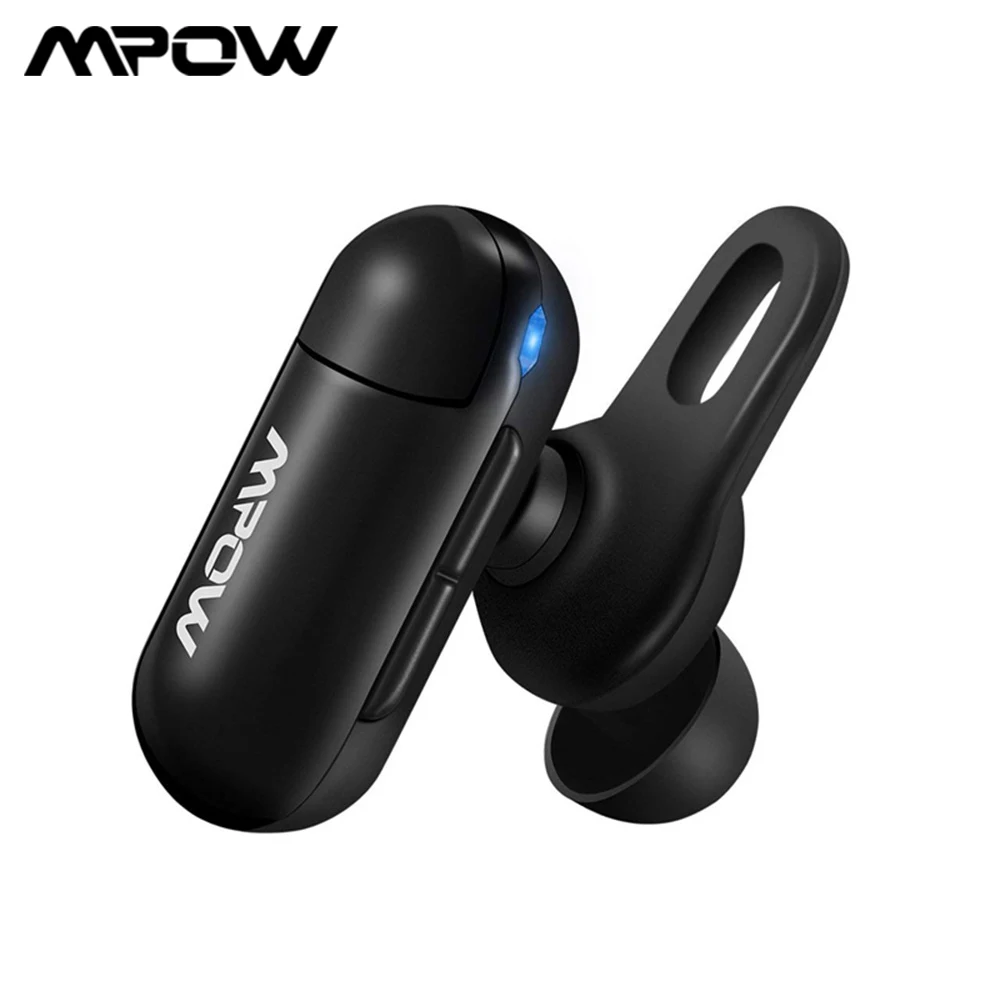 Невидимые Mpow EM11 Bluetooth Наушники V4.1 беспроводная гарнитура с микрофоном свободные
