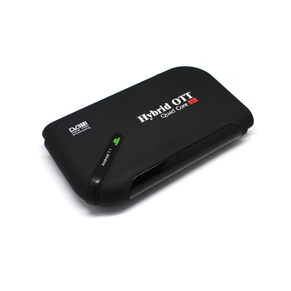 DVB-T2 Android tv BOX двухрежимный ТВ-тюнер Android 7,1 OS Amlogic S905D четырехъядерный процессор два в одном поддержка H.265 4K дисплей