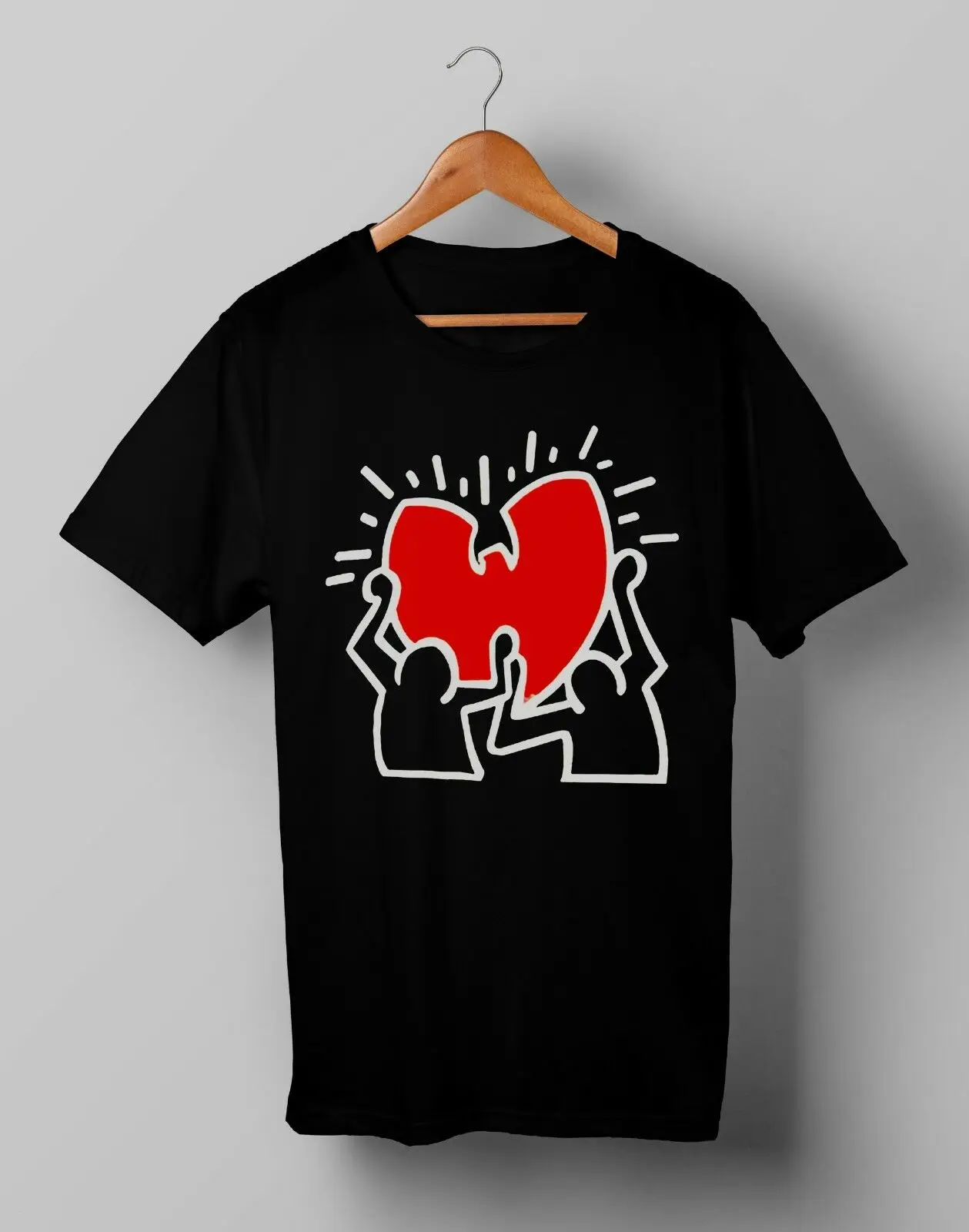 Винтаж у Тан Кит Харинг хип хоп рэпер Ретро футболка Размеры s m l Xl 2Xl | Мужская