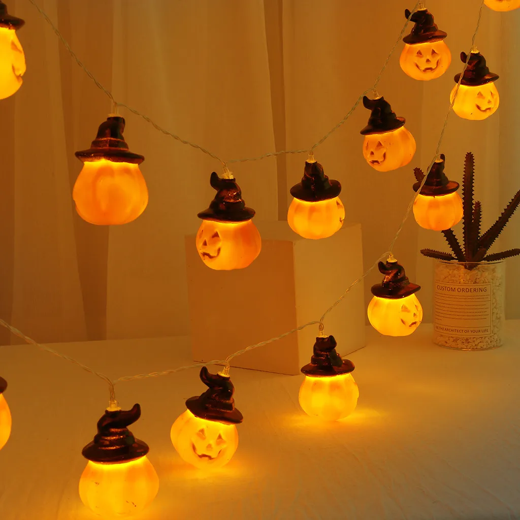 

2019 New Halloween Fairy String Light Pumpkin Led Party Lamp 10LED Indoor And Outdoor #NN827