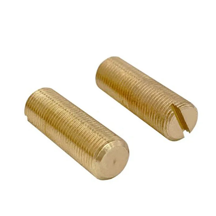 Wkooa Parafusos de Ajuste de Ponto Plano Conjunto de Parafusos de Latão M8x0.75 com Fenda Fina
