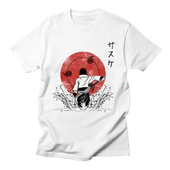 

2020Naruto Uchiha Sasuke Itachi Tshirt Men Short Sleeve Anime High Quality Streetwear Tops Summer Style Cotton Tee Shirt Men 3XL