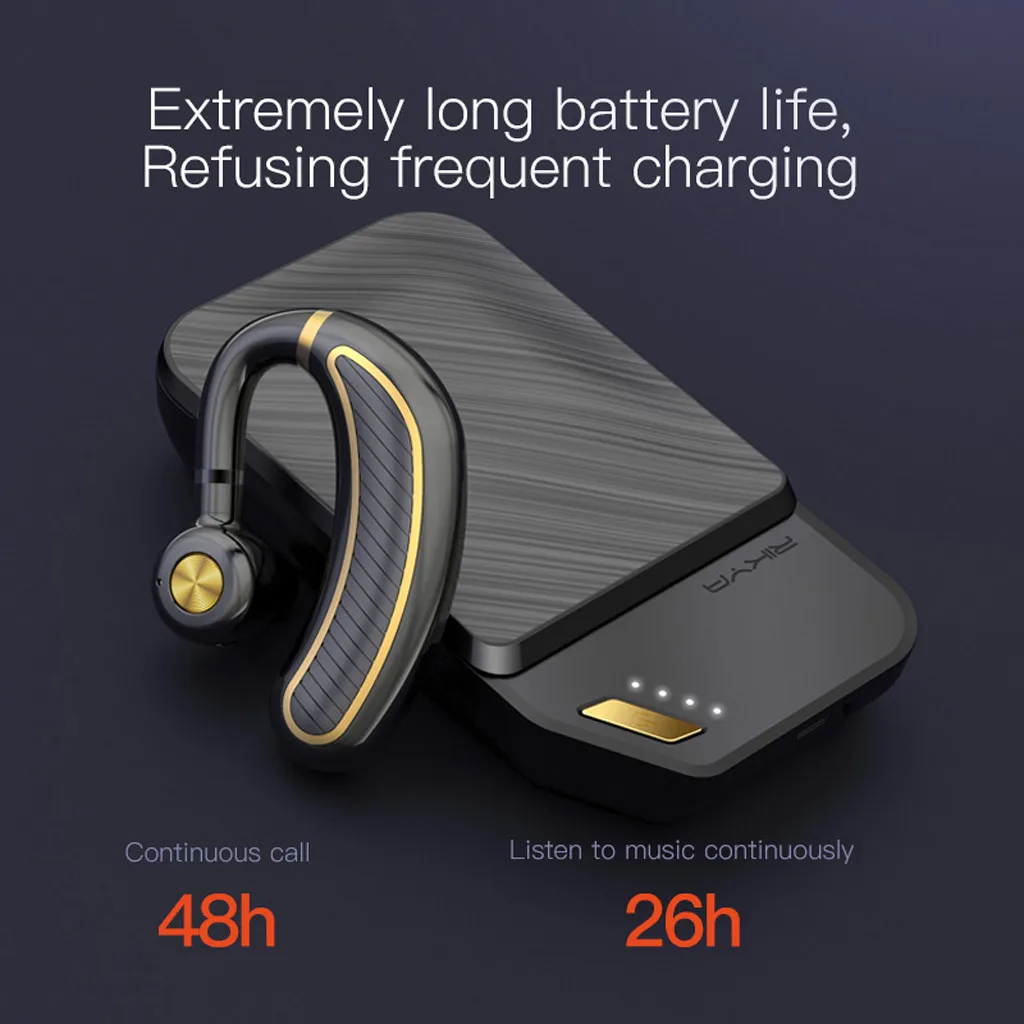 Bluetooth Headset with HD Mic Long Standby Business Style Wireless Designed For Sports Simple And Fashion F820
