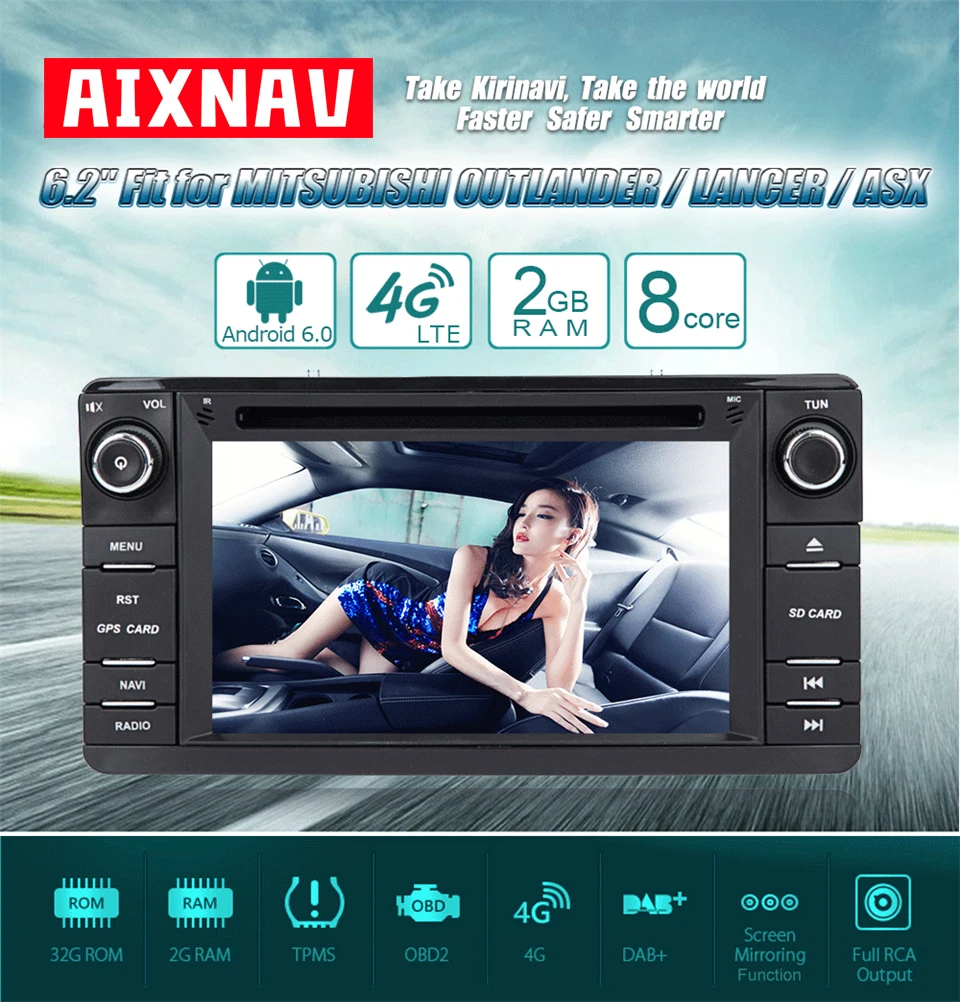 Android 7,1 2 Din автомобильный радиоприемник для Mitsubishi Outlander, Lancer ASX 4K видео плеер Wifi сенсорный экран Bluetooth gps-навигатор для грузовика
