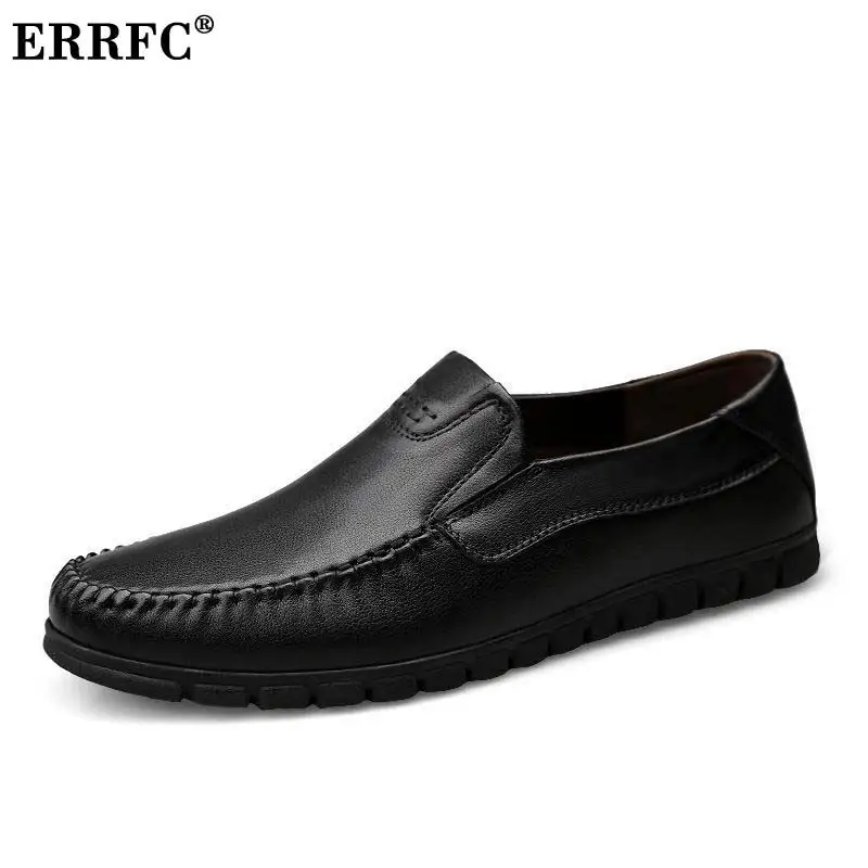 

Concise Fashion Men Black Loafer Shoes Fashion Designer Slip On Cut Out Breathable Boat Shoes Man Brown Zapatos Size 37-45