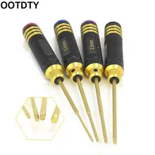 Набор драйверов с шестигранным винтом из титанового сплава, набор инструментов для ремонта вертолета, 4 шт
