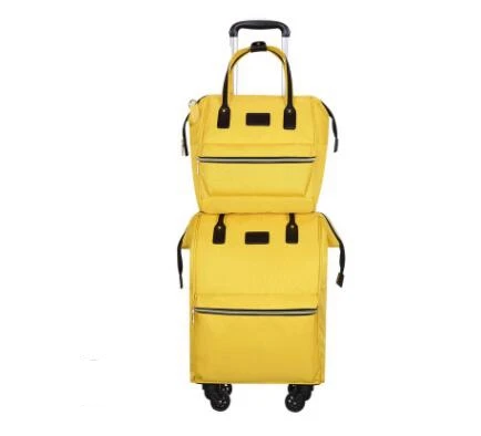 Travel hand luggage bag wheels Women travel Rolling suitcase trolley bag with wheels carry on luggage Bag Wheeled bag for travel 2