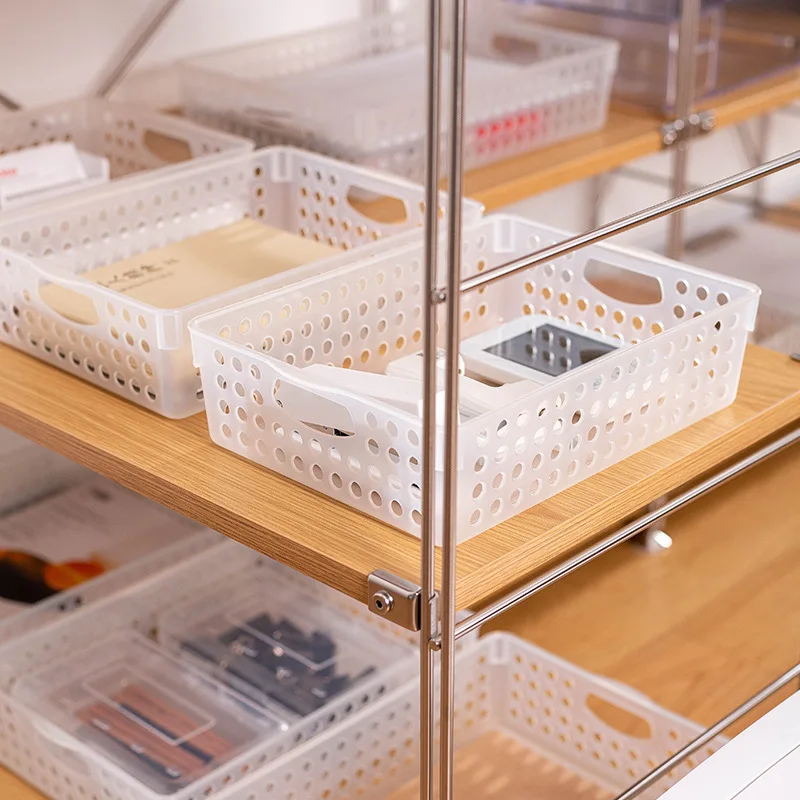 

Large Storage Basket File Box Set Office Clutter Box Sorting Plastic Hollow