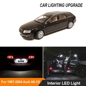 

19x White Canbus Car LED Light Bulbs Interior Package Kit For 1997-2004 Audi A6 C5 Avant Map Dome Door Vanity mirror Lamp Light