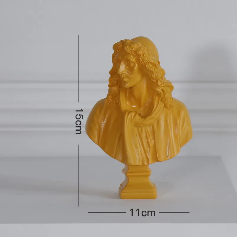 height 15cm Современная Скульптура в скандинавском стиле, имитация гипса, персонаж из смолы, креативное украшение для дома, рисунок, эскиз, рождественский подарок - Цвет: height 15cm