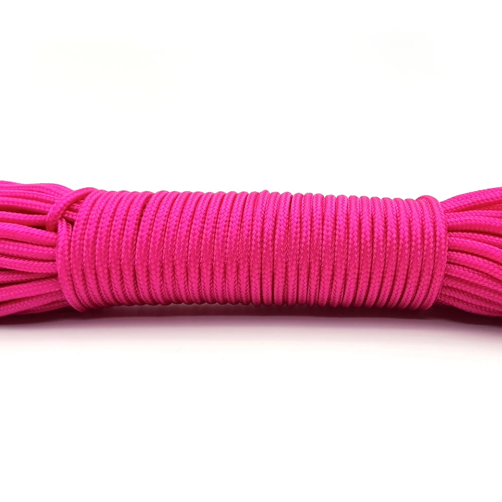 3mm Solid Parachute Cord Lanyard Rope Mil Spec Type One Strand Climbing Camping Survival Equipment Paracord 100ft paracord rope braided paracord paracord accessories outdoor accessories mountaineering rope