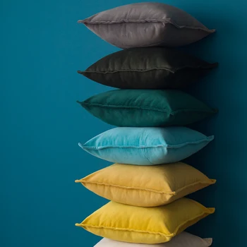 

Luxury Black White Blue Fashion Pink Yellow Soft Velvet Cushion Cover Pillow Cover Pillowcase Home Decorative Sofa Throw Pillows