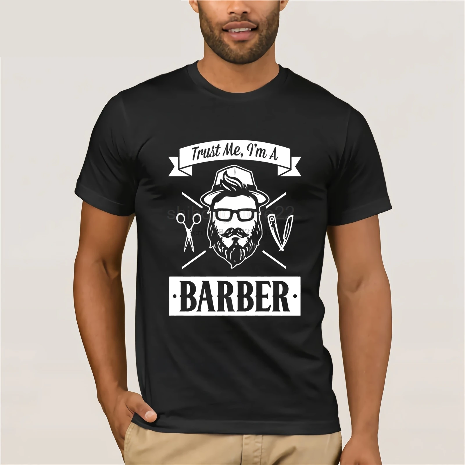 100% Cotton O-neck printed T-shirt Trust Me Im A Barber T Shirt Funny Work Slogan |
