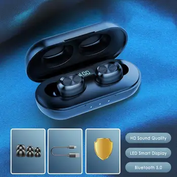 

For IOS Android HD Call Mini Sports Waterproof Earbuds Headsets TWS Bluetooth 5.0 Earphones Wireless Touch Headphones With Mic