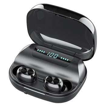 

NEW-New 5.0 TWS Wireless Headset LED Display Press Control Bluetooth Earphone with Mic 9D Stereo Earbuds Noise Canceling Headpho