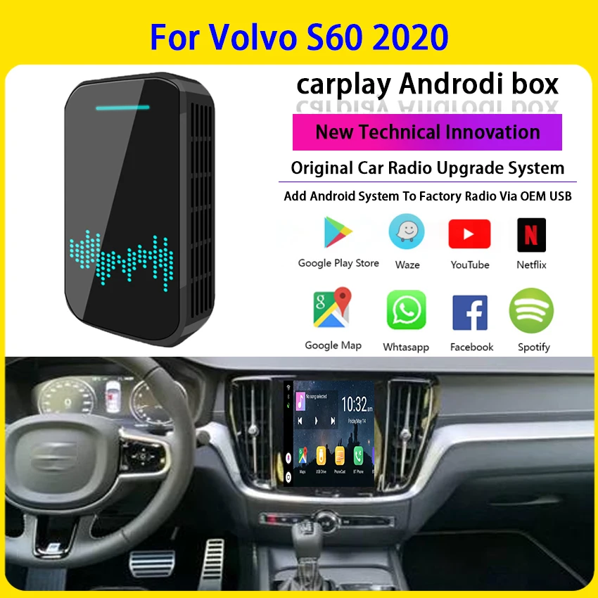 Беспроводной Android Carplay Mirrorlink Смарт медиа бокс автомобильный Play Wifi адаптер USB