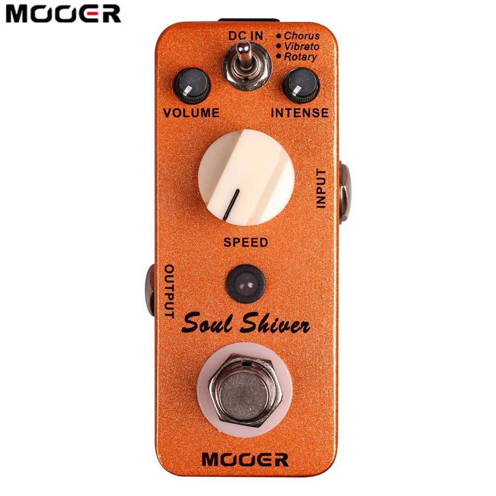 MOOER Soul Shiver мульти модуляция гитары педаль эффектов 3 режима хор/Вибрато/роторный True Bypass полностью металлический корпус