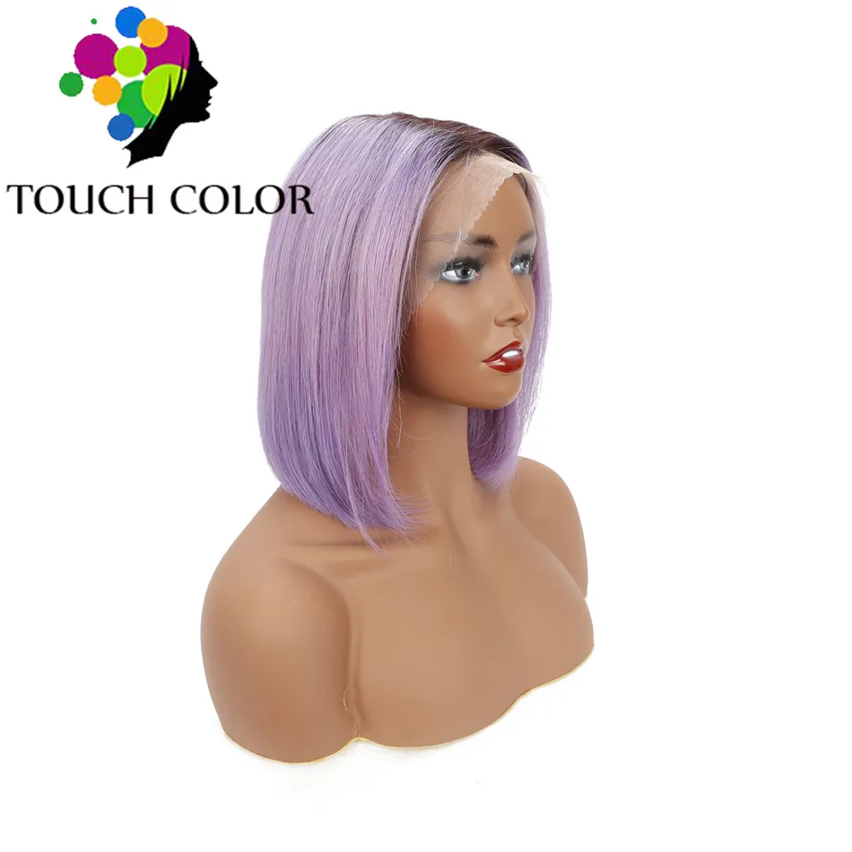 Покраска методом Омбре Синтетические волосы на кружеве парик 13x4 индийская причёска Боб с прямыми волосами парики для чернокожих Для женщин Remy человеческие волосы Синтетические волосы на кружеве парик накладка из волос