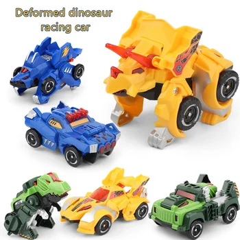 

Inertial Deformation Dinosaur Toy Car Manual Deformation Plastic Dinosaur Model Toy Children Educational Toys