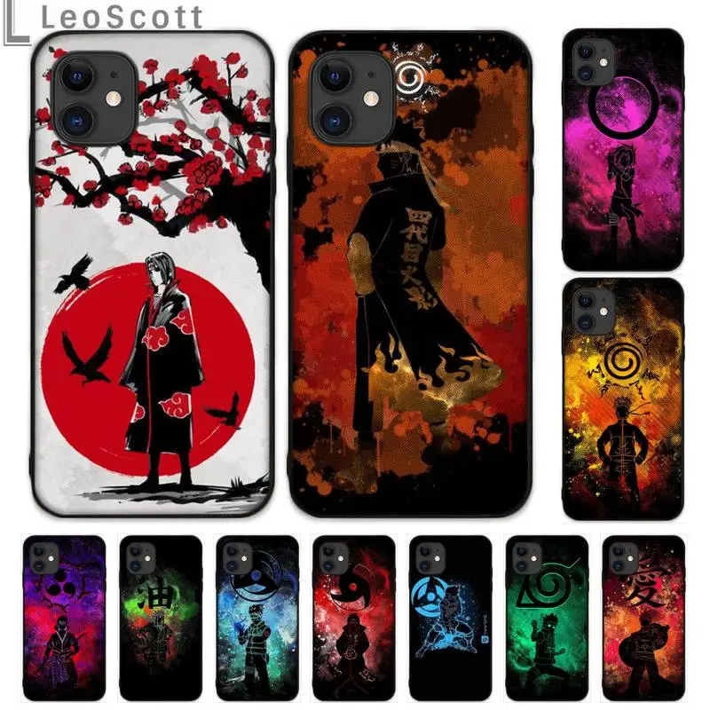 

Naruto Itachi Kakashi Akatsuki Phone Case For iphone 5 5s 5c se 6 6s 7 8 plus x xs xr 11 pro max coque shell funda hull