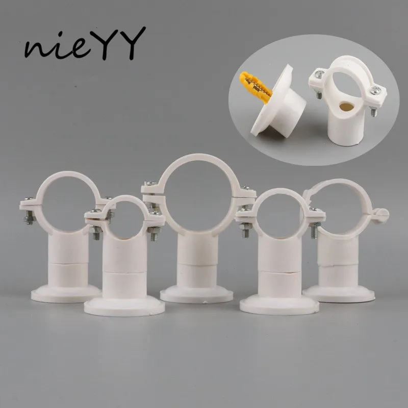 

4pcs 20Mm 25Mm 32Mm 40Mm Double Use PVC Pipe Clamp Clip Support Bracket Water Pipe Connector Garden Irrigation System Fittings