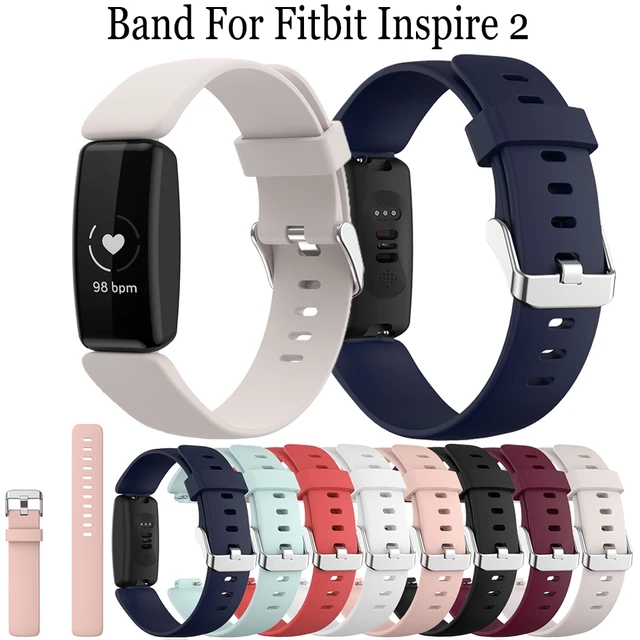 Soft Silicone Sport Strap Wristband Compatible For Fitbit Inspire 2 Band  Replacement Smart Watch Bracelet Accessories