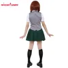 My Hero Academia Female Nejire Hado Summer School Uniform Cosplay Costume with Vest and Tie ► Photo 3/6