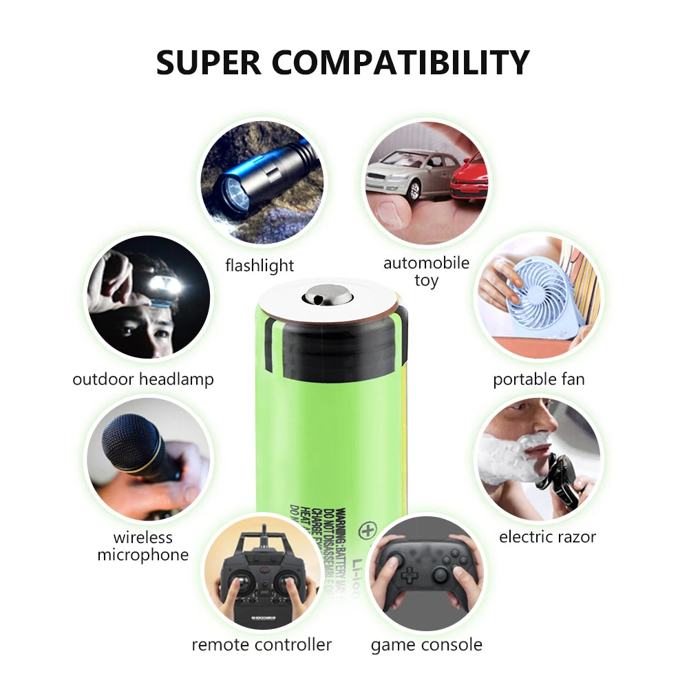 Литий ионная аккумуляторная батарея Panasonic 1/2/4/6/8/10x NCR18650B 2020 3 7 3400 в 18650