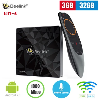 

Beelink GT1/GT1-A Ultimate TV Box Amlogic S912 Octa Core Android 6.0 Media Player 3G RAM 32G ROM 5G WIFI Bluetooth Set Top Box
