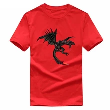 Color dragon Print T Shirt for Men White Top Tees T-shirt Fashion Men's Custom Tshirts EU Size XS-2XL Color dragon Print T Shirt for Men White Top Tees T-shirt Fashion Men's Custom Tshirts EU Size XS-2XL