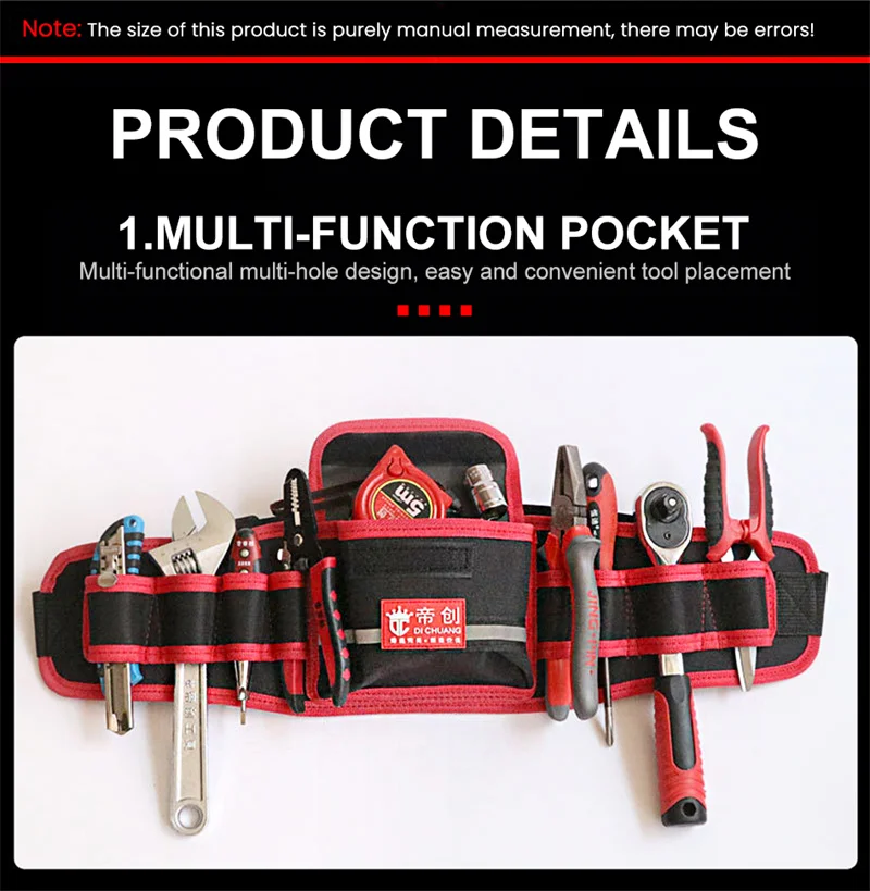 soft tool bag KALAIDUN Multifunction Waist Bag Waterproof Oxford Cloth Drill Toolkit Single Shoulder Bag Electrician Portable Storage Handbag small tool pouch