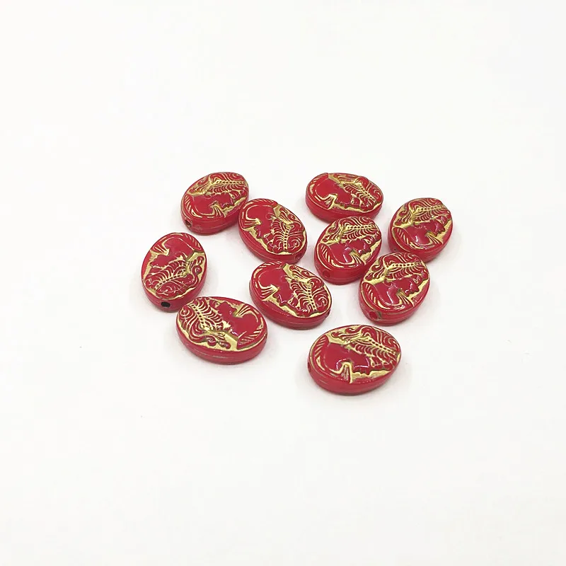 red Новое поступление! 18x13 мм 500 шт Акриловые бусины овальной формы для ожерелья, сережек, ручной работы - Цвет: red