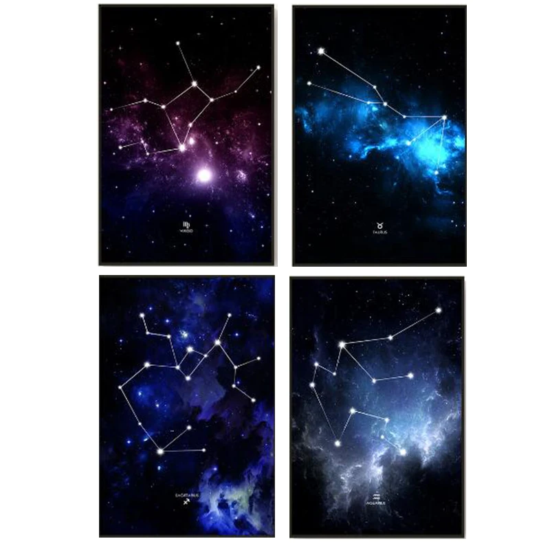 5D DIY Diamond Painting Zodiac Starry Night Mosaic Cross Stitch Kits Art Twelve Constellations | Дом и сад