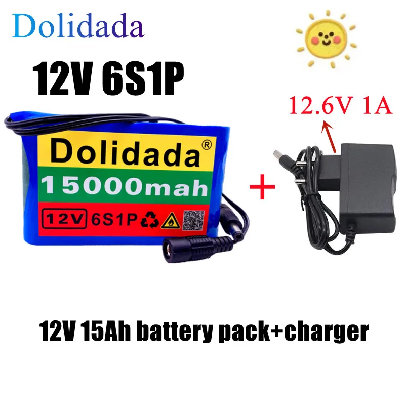 Портативный супер 12V 15000mah батарея Перезаряжаемые комплект литий-ионный батарей