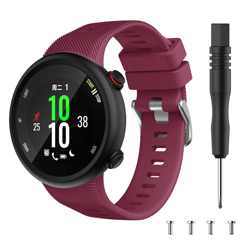 Силиконовый браслет для Garmin Forerunner 45 S, спортивный сменный ремешок для часов Garmin Forerunner 45, умный ремешок для часов